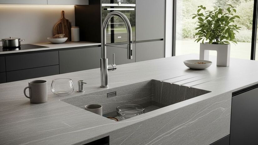 A superfície lisa e ininterrupta cria ambientes visualmente amplos, modernos e muito mais higiênicos que revestimentos cerâmicos convencionais