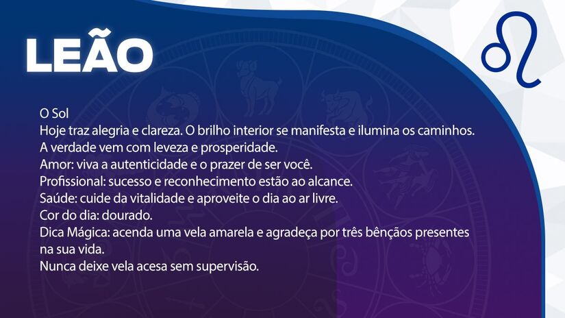 Previsão para Leão / Arte/DL 