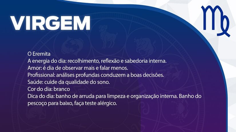 Previsão para Virgem / Arte/DL 