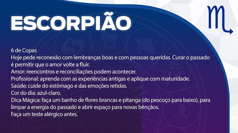 Previsão para Escorpião / Arte/DL 
