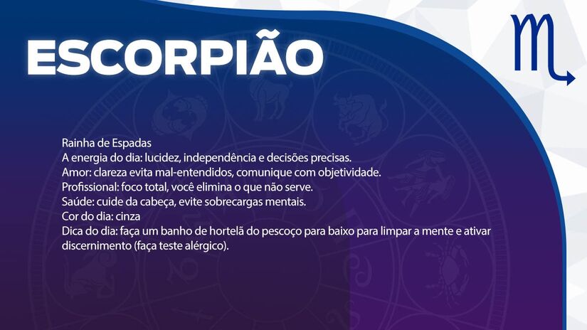 Previsão para Escorpião / Arte/DL 