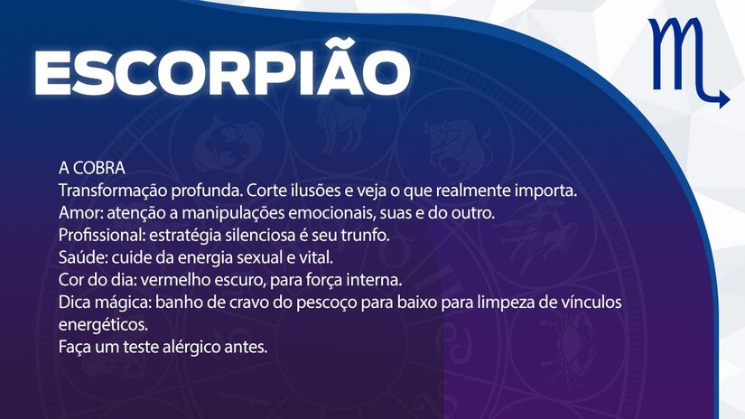 Previsão para Escorpião / Arte/DL 