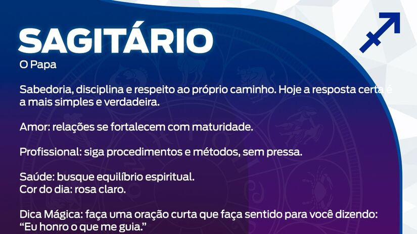 Previsão para Sagitário / Arte/DL 