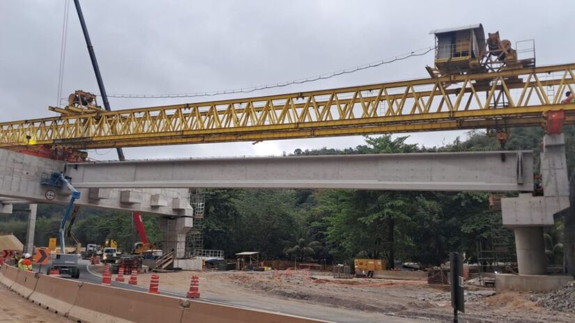 Estruturas em construção: previsão de 24 viadutos e aceleração das entregas / Divulgação/CCR