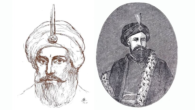 Figuras centrais do Califado Abássida, Harun Al-Rashid e Al-Mamun, responsáveis pelo florescimento da Casa da Sabedoria e pelo incentivo à tradução de obras clássicas/ Domínio público 