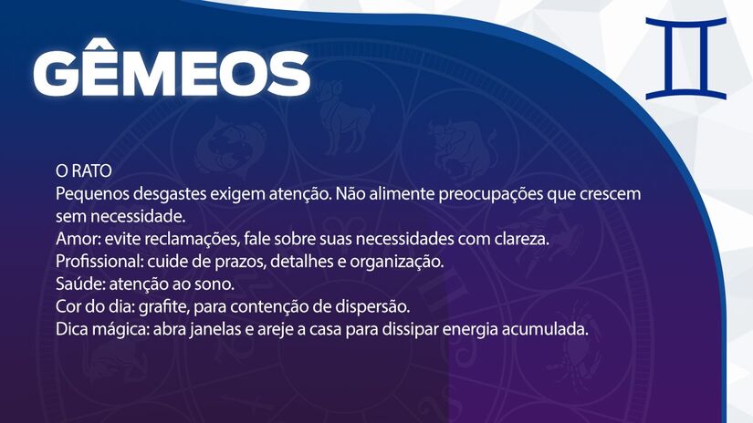 Previsão para Gêmeos / Arte/DL 