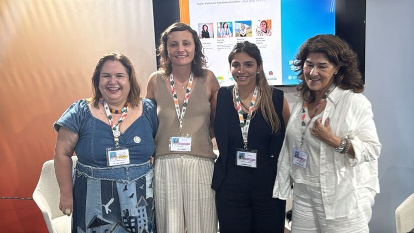 Neste segundo dia de COP30, Andrea Castro participou do painel 'Redução de superpoluentes: boas práticas de governos locais da Argentina e Brasil em territórios sustentáveis' (Divulgação/PMC)