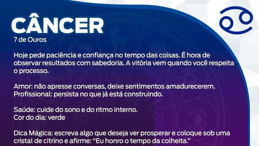 Previsão para Câncer / Arte/DL
