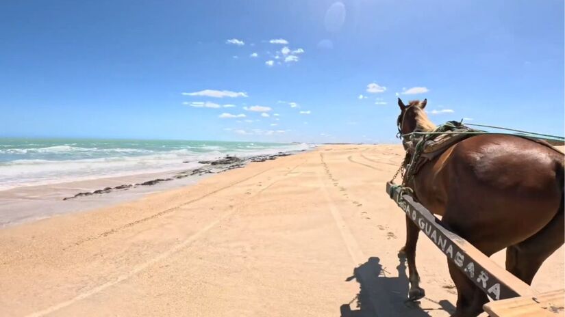 Dunas do André: As Dunas do André, moldadas pelos ventos fortes da região, são um dos cartões-postais de Galinhos/ Reprodução Youtube/Patrizio Marzocchi