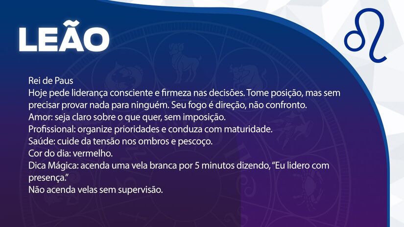 Previsão para Leão / Arte/DL 