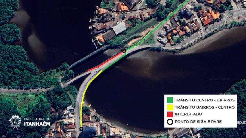 A etapa final ocorre no trecho central da ponte / Divulgação/PMI