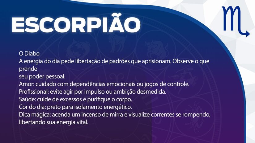Previsão para Escorpião / Arte/DL 
