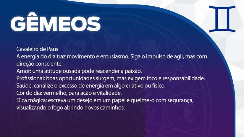 Previsão para Gêmeos / Arte/DL 