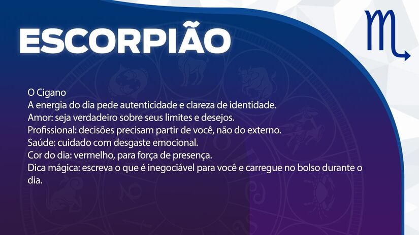 Previsão para Escorpião / Arte/DL 