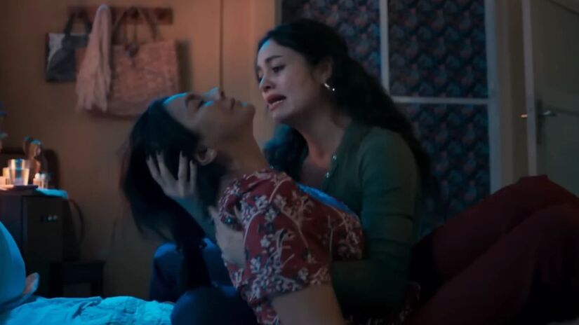 Lígia (Dira Paes) e Gerluce (Sophie Charlotte) em 'Três Graças'/Reprodução/Globo