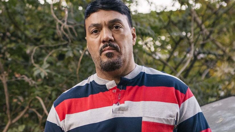 Misael (cantor Belo) em 'Três Graças'/Reprodução/Globo