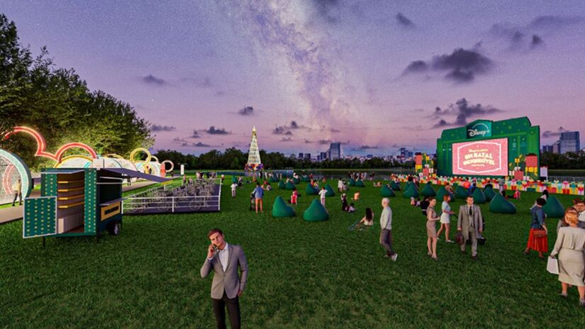 O Parque Mágico (com cenários interativos) e o Disney+ Open Air (com sessões de filmes ao ar livre) são atrações totalmente gratuitas para o público/Divulgação/PMC