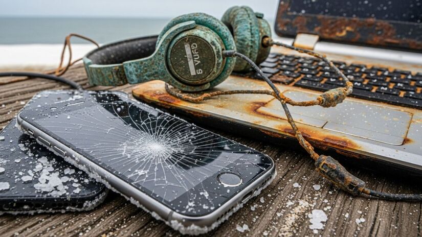 A boa notícia é que é possível aprender como proteger a tv, o ar-condicionado e outros eletrônicos da corrosão causada pela maresia (Image Fx/Imagem Gerada por IA)