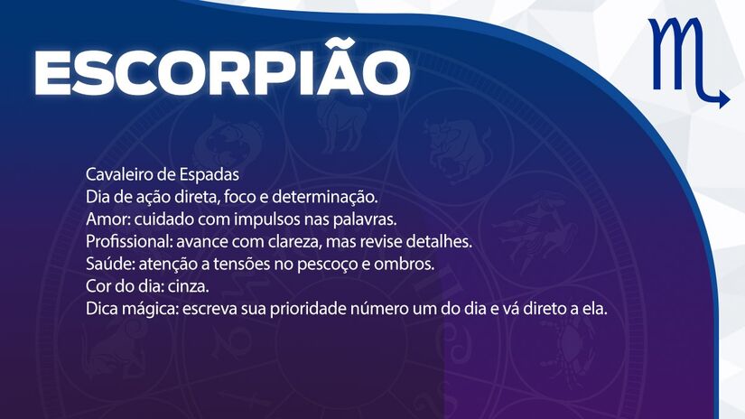 Previsão para Escorpião / Arte/DL