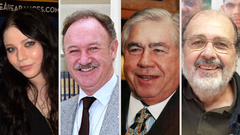 O mês de fevereiro reuniu perdas de destaque no cinema, na televisão e na política, com as mortes da atriz Michelle Trachtenberg, do ator Gene Hackman, do ex-governador Newton Cardoso e do cineasta Cacá Diegues/ Greg2600/Reagan White House Photographs/Jorgui/Ministério da Cultura/Wikimedia Commons