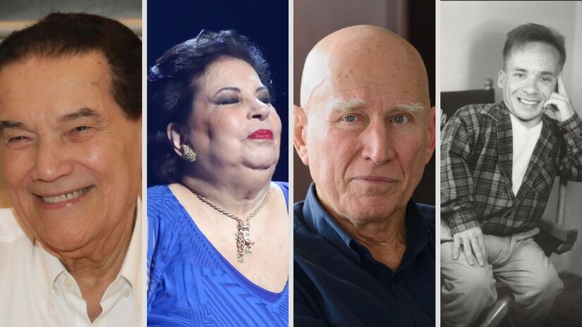O mês de maio concentrou perdas profundas na espiritualidade, na música, na fotografia e no cinema, com as mortes de Divaldo Franco, Nana Caymmi, Sebastião Salgado e do ator Ed Gale/ Deutscheepzz/26° Prêmio da Música Brasileira/Fernando Frazão/Agência Brasil/Wikimedia Commons/Reprodução IMDb
