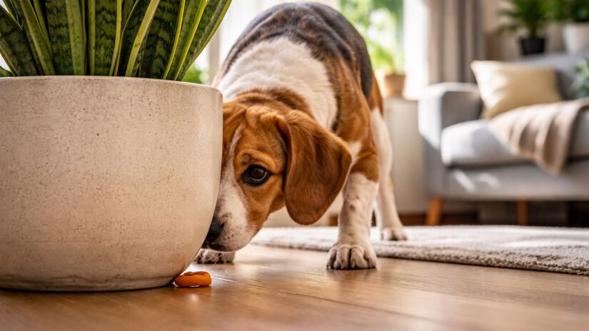 Espalhar petiscos pela casa estimula o faro e incentiva a busca de forma divertida/ Gerado por IA/OpenAI