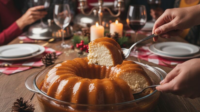 O manjar de coco é conhecido pela suavidade e pela textura delicada. Muito associado a datas comemorativas, ele continua sendo escolhido por quem prefere sobremesas mais leves / Imagem ilustrativa gerada por IA