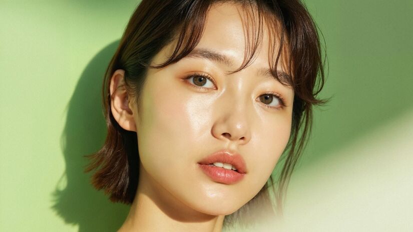 A glass skin surgiu na Coreia do Sul e significa 'pele de vidro'. Ela descreve uma pele extremamente hidratada, lisa e luminosa, com um brilho que reflete a luz como se fosse vidro polido. O efeito é conquistado com produtos e etapas de skincare ou até mesmo maquiagem/ Gerado por IA/Freepik