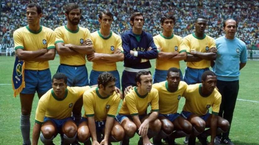 Seleção de 1970: A Seleção tricampeã no México, considerada um dos maiores times da história do futebol/ El Gráfico/Domínio Público
