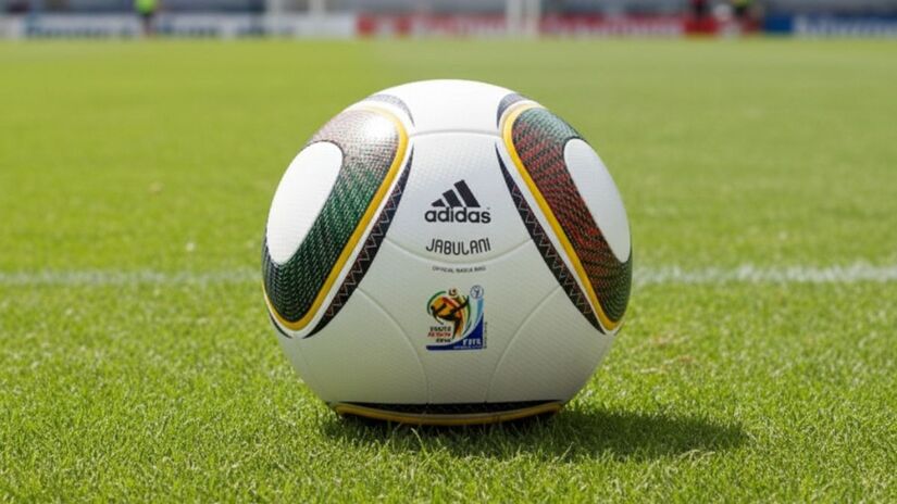 Bola da Copa de 2010, que ocorreu no África do Sul, chamada de Jabulani/ Imagem meramente ilustrativa/Gerado por IA/Gemini