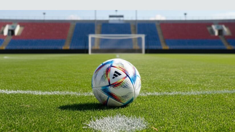 Bola da Copa de 2022, que ocorreu no Catar, chamada de Al Rihla/ Imagem meramente ilustrativa/Gerado por IA/Gemini