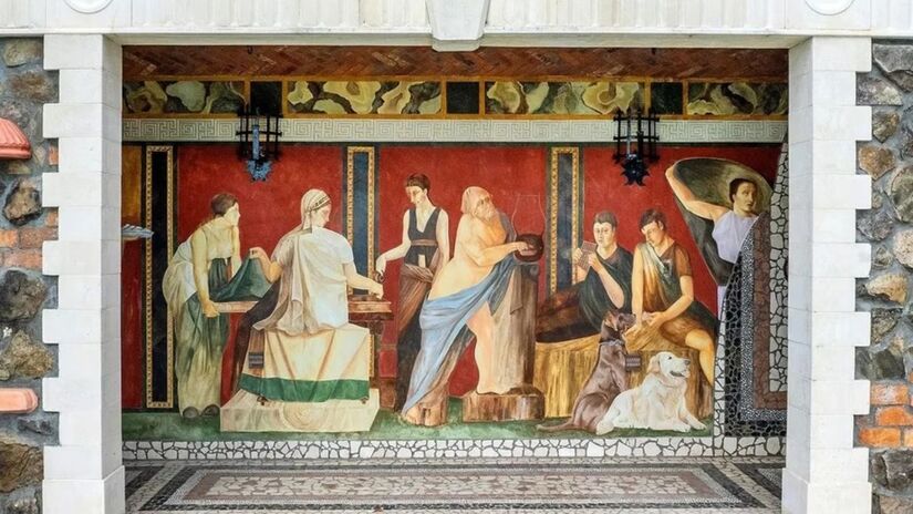 O mosaico inspirado na Mansão Versace/ Realtor.com