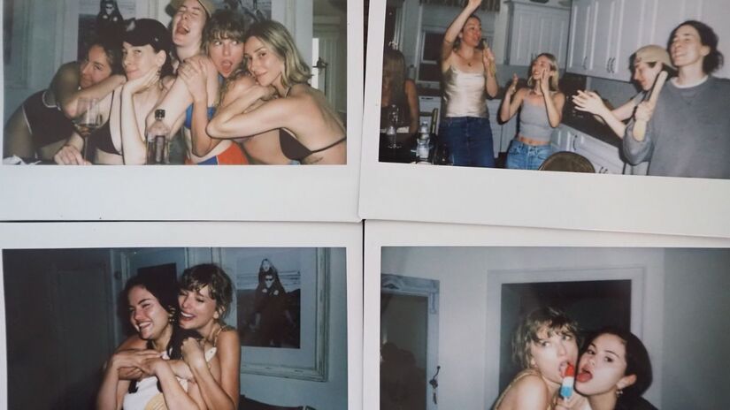 As celebrações também renderam registros espontâneos entre amigos próximos, longe dos holofotes oficiais/ Reprodução Instagram/@taylorswift