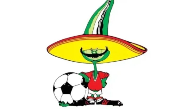 Na segunda vez em que o México sediou a Copa do Mundo, o tradicional sombreiro voltou a aparecer, mas de forma inusitada. Em 1986, o acessório não foi usado por um personagem humano, e sim por uma pimenta. Pique ganhou um bigode tipicamente mexicano e deu continuidade ao tema 'alimentar' iniciado no Mundial anterior, na Espanha, com a laranja Naranjito/ Reprodução Olympics.com