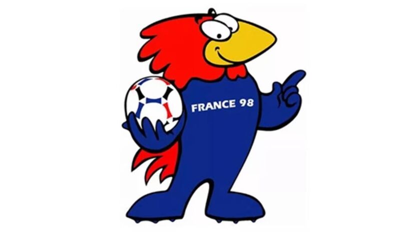 Para o Mundial de 1998, a França buscou inspiração em Willie, a primeira mascote da história, e escolheu um símbolo nacional como personagem: o galo gálico. Com corpo azul, crista vermelha e bico amarelo, Footix se destacou como uma das mascotes mais coloridas da Copa do Mundo. O visual vibrante ajudou a transformá-lo em um ícone de uma edição que ficou marcada como uma das mais memoráveis do torneio/ Reprodução Olympics.com
