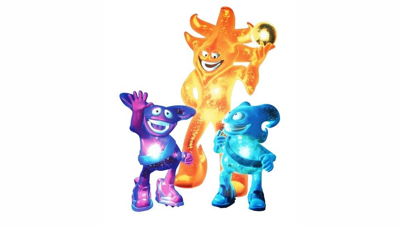 O primeiro Mundial da FIFA do novo século também foi marcado por inovação na escolha das mascotes. Pela primeira vez, a competição contou com três personagens, criados com um visual futurista que refletia o perfil tecnológico dos países-sede. Ato, Kaz e Nik, nas cores laranja, violeta e azul, eram ligados ao 'atombol', um esporte fictício inspirado no futebol. Na história criada para o torneio, Ato assumia o papel de treinador, enquanto Kaz e Nik eram seus jogadores. Os nomes dos personagens foram escolhidos pelo público, por meio de votações na internet e da participação de clientes do McDonald's nos países organizadores/ Reprodução Olympics.com