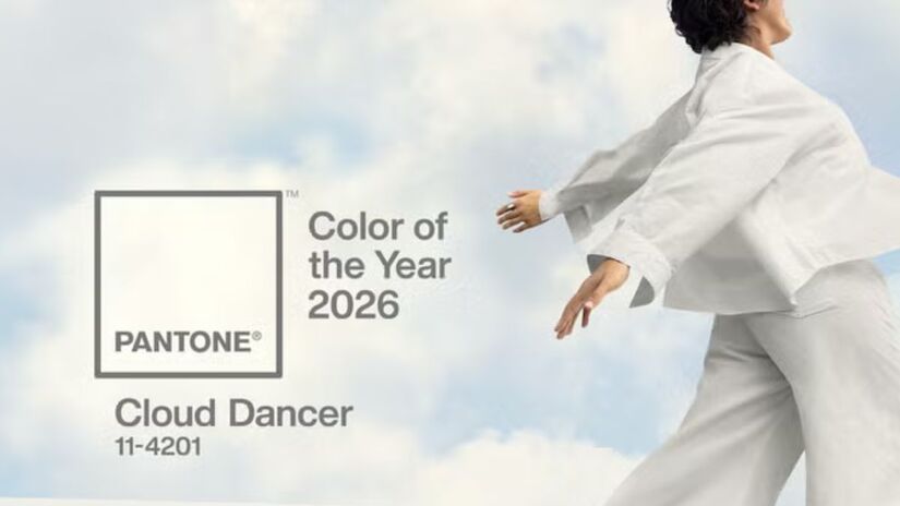 Cloud Dancer, o branco etéreo escolhido pela Pantone para 2026, simboliza leveza, equilíbrio e um novo olhar para o futuro/Divulgação