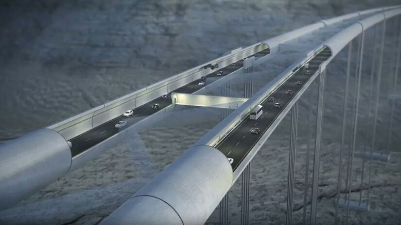 Megaobra faz parte da estratégia norueguesa para reduzir o uso de balsas e melhorar a mobilidade na costa oeste do país/ Reprodução X/@Jimlegare