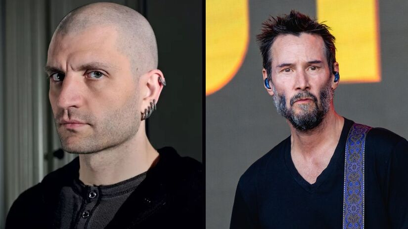 O livro é assinado por Keanu Reeves, ator de Hollywood popular por trabalhos como Matrix e John Wick, e pelo escritor britânico China Miéville, um dos principais nomes da ficção especulativa contemporânea/ Divulgação