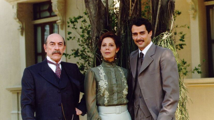 Francesco (Raul Cortez), Janete (Ângela Vieira) e Marco Antonio (Marcello Antony)/ Divulgação Globo
