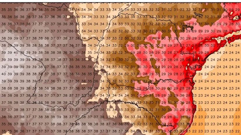 Domingo ainda será escaldante no interior, com risco de temperaturas acima de 40°C./ Divulgação