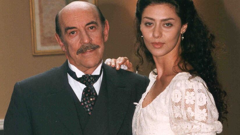 Francesco (Raul Cortez) e Paola (Maria Fernanda Cândido)/Divulgação Globo
