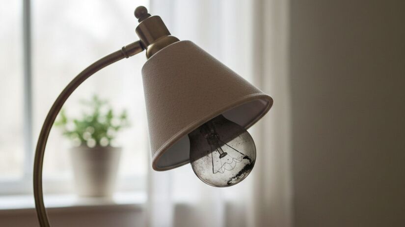 Lâmpadas queimadas ou iluminação fraca, associadas à falta de clareza e vitalidade/ Gerado por IA/Gemini