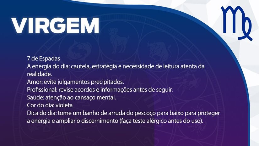 Previsão para Virgem / Arte/DL 