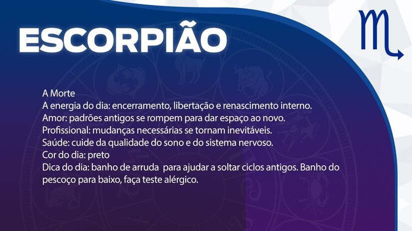Previsão para Escorpião / Arte/DL 