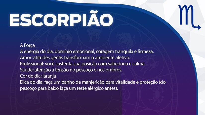 Previsão para Escorpião / Arte/DL 