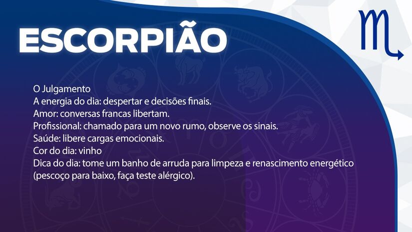 Previsão para Escorpião / Arte/DL 