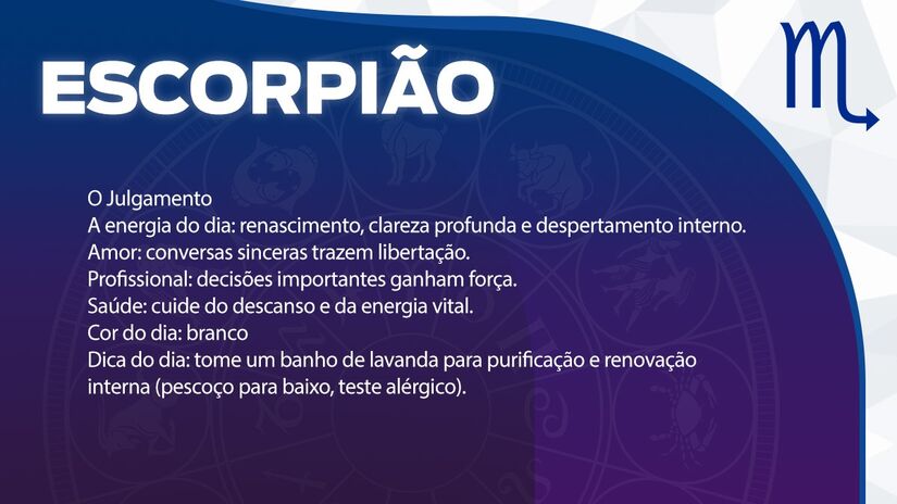 Previsão para Escorpião / Arte/DL 