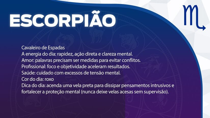 Previsão para Escorpião / Arte/DL 
