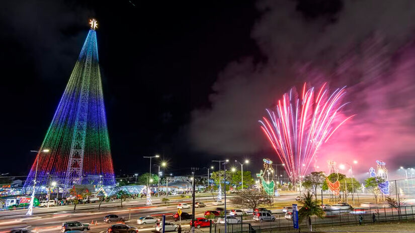 Decoração natalina em Natal  Foto: Reprodução